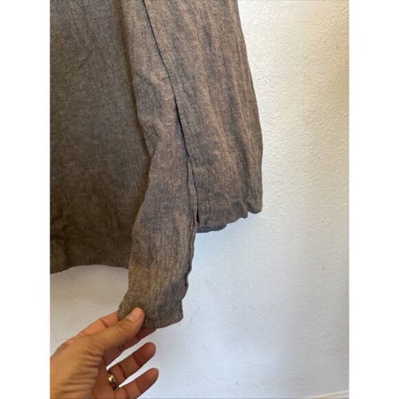 Pure Jill Midi Dress Linen Blend Tank Minimalist Lagenlook Neutral - Picture 4 of 12